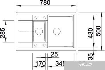 Кухонная мойка Blanco Metra 6 S Compact (темная скала) [518876]