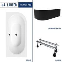 Lauter Bliss 180х80 L 21201081L (с ножками и лицевым черным экраном)