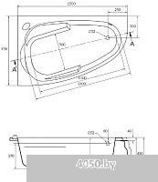 Cersanit Joanna 150x95 R (с каркасом)
