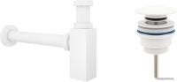Wellsee Drainage System 182113003 (сифон, донный клапан, матовый белый)