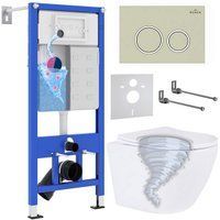 Roxen Antares Tornado в комплекте с инсталляцией StounFix Dual Fresh 6 в 1 968346 (кнопка: пастель б