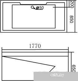 Ванна Gemy G9065 K