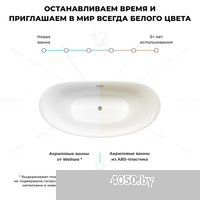 Wellsee Enjoy e Amedeo 175x83 23740101R (отдельностоящая ванна белый глянец, экран, ножки, сифон-авт