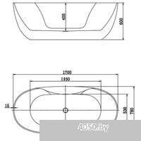 Aquatek Аполо 78x170 AQ-1155778 (белый глянцевый, с ножками и сливом)