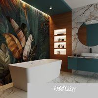 Wellsee DeSire 175,5x76 231503004 (отдельностоящая ванна белый глянец, экран, ножки, сифон-автомат з