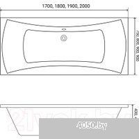 Lauter Belgravia 170x75 21110170 (с ножками и лицевым экраном)
