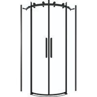 Grossman Classic 100x100x195 301.K33.04.1010.21.00 (черный матовый/прозрачное стекло)