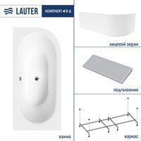 Lauter Bliss 160 L 21201061L (с каркасом/серый подголовн/белый лицевой экран)