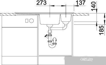 Кухонная мойка Blanco Axon II 6 S (левая, серый алюминий)