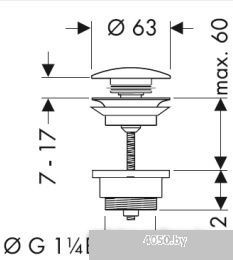 Донный клапан Hansgrohe 50100000