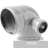 РосТурПласт Отвод для внутренней канализации правый 110х50х87°