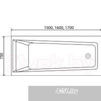 Lauter Versailles 170x75 21070075 (с ножками, лицевым и торцевым экранами)