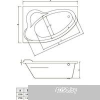 Bonito Home Rosa 170x110 BH-RA-101-170L/St (с ножками)