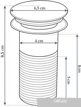 Rea Rose Gold с клапаном Klik-Klak (без отверстия для перелива)