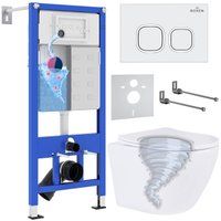 Roxen Antares Tornado в комплекте с инсталляцией StounFix Dual Fresh 6 в 1 968358 (кнопка: белый гля