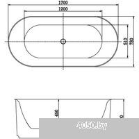 Aquatek Модена 78x170 AQ-1163778 (белый глянцевый, с ножками и сливом)