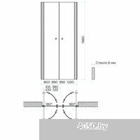 MaybahGlass 198x80 MGD-435-6 (сатин стекло/черный)