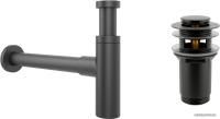 Wellsee Drainage System 182120001 (сифон, донный клапан, матовый черный)