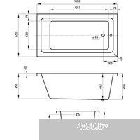 Wellsee FreeDom 165x80 231102002 (встраиваемая ванна белый глянец, сифон-автомат глянцевый белый)