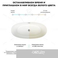 Wellsee clatant 159x74 231301002 (отдельностоящая ванна белый глянец, экран, ножки, сифон-автомат гл