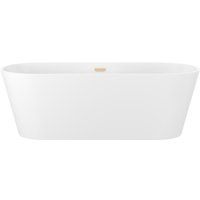 Wellsee Shell 170x75 28170304R (отдельностоящая ванна белый глянец, экран, ножки, сифон-автомат золо