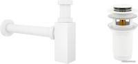 Wellsee Drainage System 182113001 (сифон, донный клапан, матовый белый)