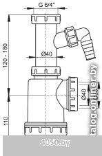 Alcaplast A443P-DN50/40