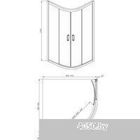 Adema Glass Line 100х90 (тонированное стекло)
