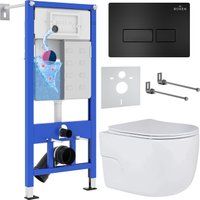 Roxen Porto One Rimless 6 в 1 StounFix Dual Fresh 580109 (кнопка: черный матовый)
