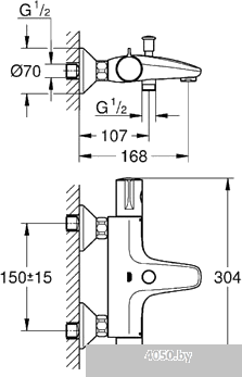 Смеситель Grohe Grohtherm 800 34567000