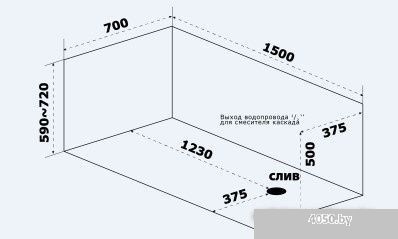 Ванна BAS Нирвана 170x75