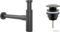 Wellsee Drainage System 182120003 (сифон, донный клапан, матовый черный)