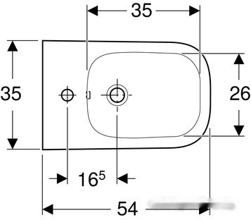 Биде Geberit Smyle Square 500.209.01.1