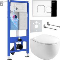 Roxen Egg в комплекте с инсталляцией StounFix Dual Fresh 6 в 1 964100 (кнопка: хром глянец)