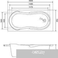 Lauter Celeste 160x70 21060060 (с каркасом, лицевым и торцевым экранами)