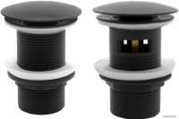 Донный клапан Rea Black Mat Klik-Klak (без отверстия для перелива)