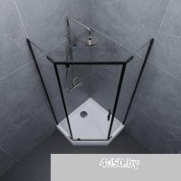 Triton Дека-Блэк 90x90 (черный, с поддоном)