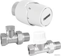 Комплект для подключения Ferro с термоголовкой ZTM20 (хром)