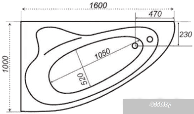 Ванна Triton Николь (правая) 160x100