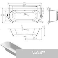 Bonito Home Aura 170x75 BH-AU-104-170W/St+BH-AU-P-170 (с ножками, экраном и креплением)