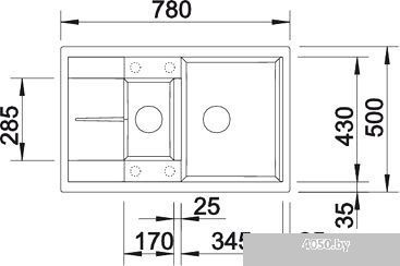 Кухонная мойка Blanco Metra 6 S Compact (алюметаллик) [513553]