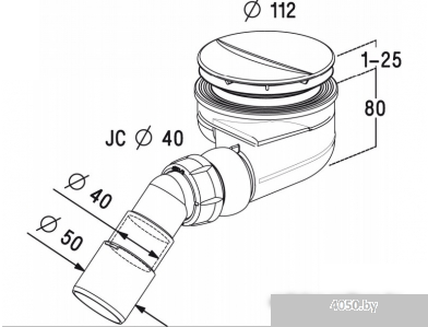 Сифон Radaway Turboflow TB90P (хром)