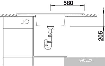 Кухонная мойка Blanco Alaros 6 S (серый беж, белые аксессуары) [517284]