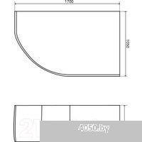 Lauter Geneva 170x105 2103170R (с ножками)