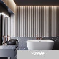 Wellsee Chic Riviera 170x76 23680501R (отдельностоящая ванна с подсветкой белый глянец, экран, ножки