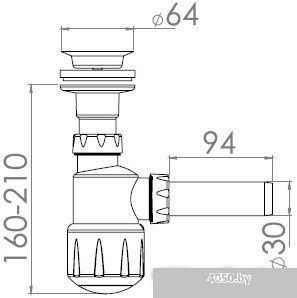 Сифон Nova Plastik 1012