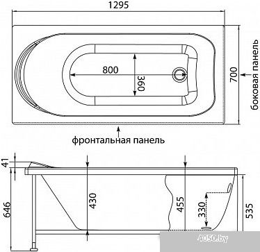 Ванна Aquanet West 130x70