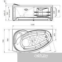 Radomir София Терапия 2-81-2-1-0-223 (с гидромассажем, левый)