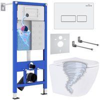 Roxen Antares Tornado в комплекте с инсталляцией StounFix Dual Fresh 6 в 1 968303 (кнопка: белый гля