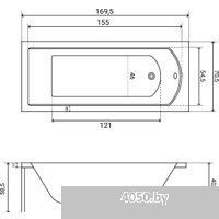 Lauter Amelia 170х70 21204070 (с ножками)